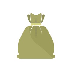 Vector icon money bag on white isolated background. Vector icon on white isolated background. Layers grouped for easy editing illustration. For your design.