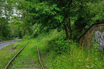 Ehemalige Eisenbahnstrecke und Radweg in Wuppertal