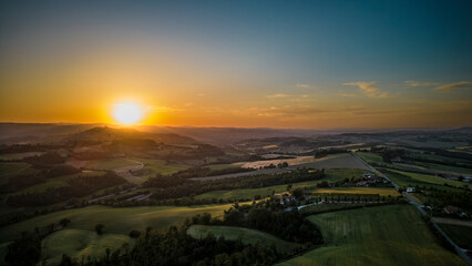 Beautiful suset and sweet hills