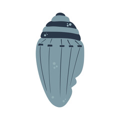 Colorful seashell icon. The clam symbol is isolated on a white background. Vector illustration.