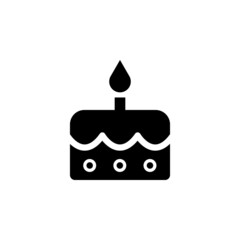 Cake vactor sign, birthday cake flat icon