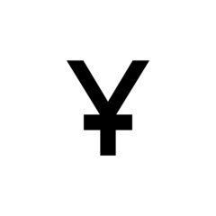 Chinese Yuan vector sign, yuan icon isolated on white background