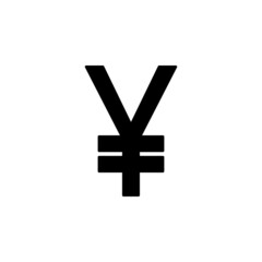 Japanese Yen vector sign, yen icon isolated on white background