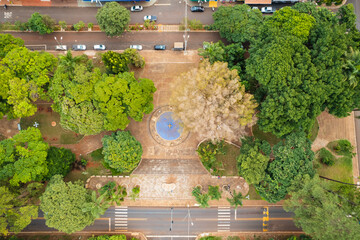 Bonfim Paulista, São Paulo, Brazil - Circa May 2022: Barão do Rio Branco square, central square...