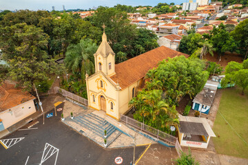 Bonfim Paulista, São Paulo, Brazil - Circa May 2022: Senhor Bom Jesus Bonfim Parish, Bonfim...