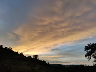 sunset in the mountains