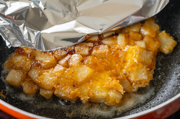 長芋チーズめんつゆ蒸し焼き