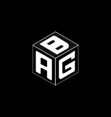 cube letter logo design, Font letter logo design.