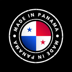 Made in Panama text emblem stamp, concept background