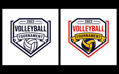 volleyball championship logo template volleyball club logo design with emblem style