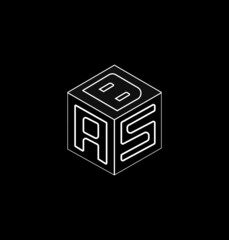 cube letter logo design, Font letter logo design.