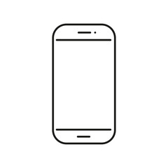 Mobile phone line icon, phone editable stroke outline icon, high quality vector symbol for mobile app.