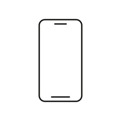 Mobile phone line icon, phone editable stroke outline icon, high quality vector symbol for mobile app.