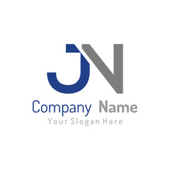 Initial Letter JN Logo Design Vector Template. Creative Abstract JN Letter Logo Design Illustration.