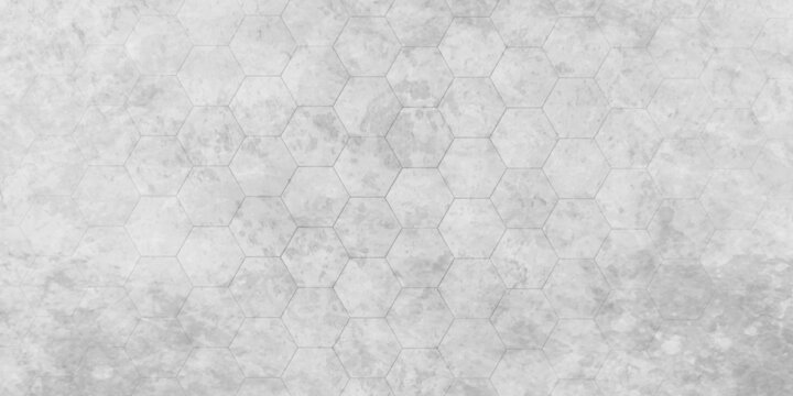 white marble wall with hexagon tiles for texture and background, hexagons grunge wall seamless texture, Tiles. A white marble wall with hexagon tiles for texture, white hexagon concept background..
