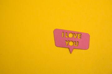 I love you speech bubble