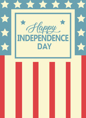 Fourth of July Independence Day. vertical Vector illustration