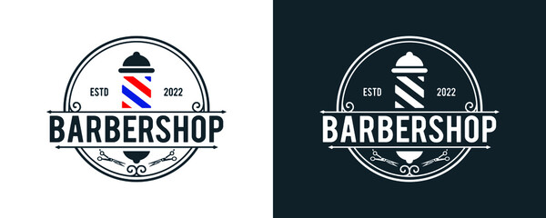Barber Shop labels, banner, logo vector inspiration