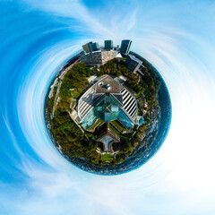 TinyPlanet Kirchberg/Luxembourg