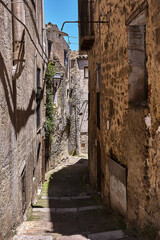 Narrow street of a Sicilian village