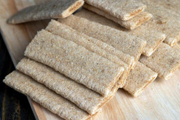 waffle sweets stuffed with grated fruit on the table