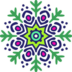 Circular pattern in form of mandala for Henna, Mehndi, tattoo, decoration. Decorative ornament in ethnic oriental style. Coloring book page.