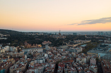Obraz premium Aerial View of Mont Juic
