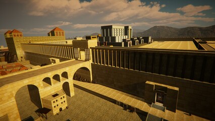 Obraz premium wilson's arch in second century jerusalem