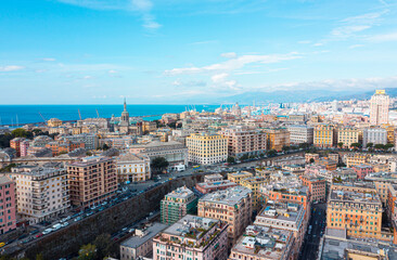 Aerial View in Genoa, Italy