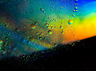 abstract background with bubbles, abstract colorful and black background