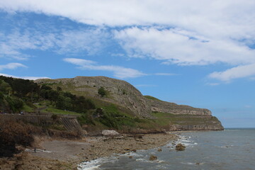 A landscape shot of the Great Orme as seen from the Promenade at Llandudno in North Wales. This photo was taken during the Bank Holiday weekend.