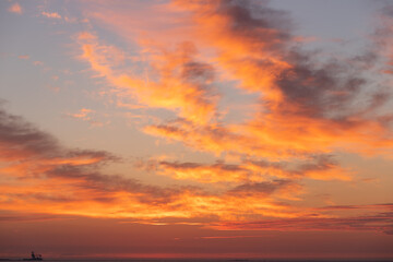 Sunrise over the Caspian Sea.