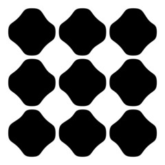 Wavy Square Circular Flat Icon Isolated On White Background