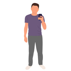 man, guy in flat design, isolated