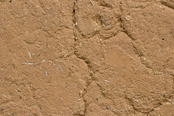 texture of clay wall from clay house, clay background
