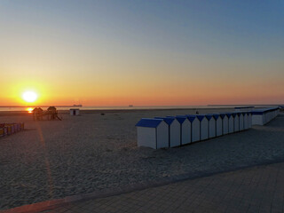 Boulogne sur Mer, March 2019 : Beautiful sunset off Boulogne sur Mer