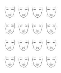 Make up face charts