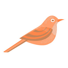 Сute little colorful bird isolated on a white background. cute little colorful bird isolated on white background EPS.
