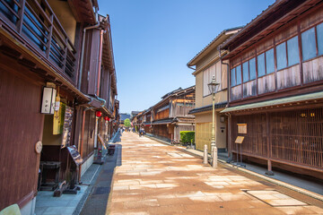 石川県金沢市　ひがし茶屋街の風景
