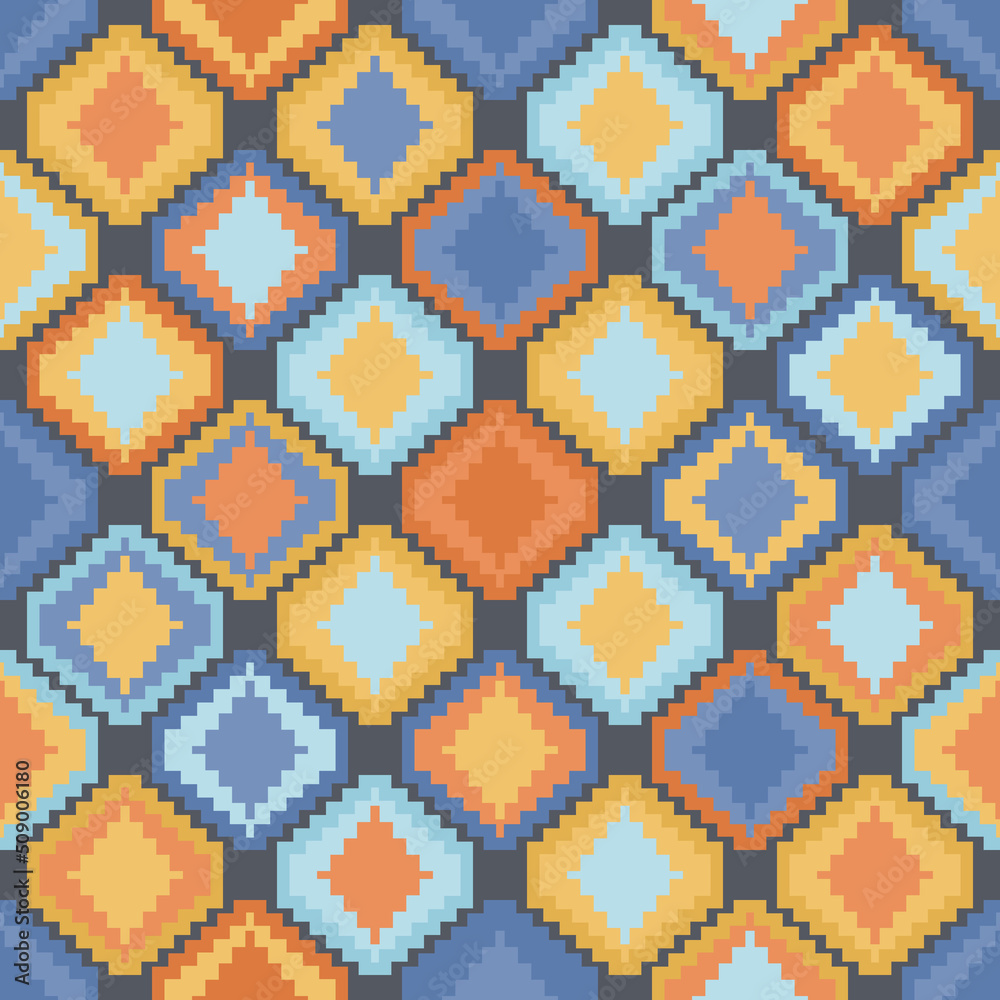 Poster pattern of colored rhombuses for interior and decor. vetcor with identical and pattern rhombuses. st