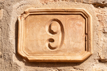 Pottery Street Number Plate No 9