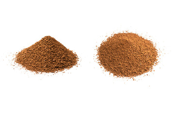 Instant coffee isolated on white background.