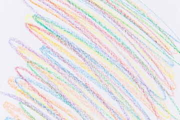 Multi color hand crayon drawing