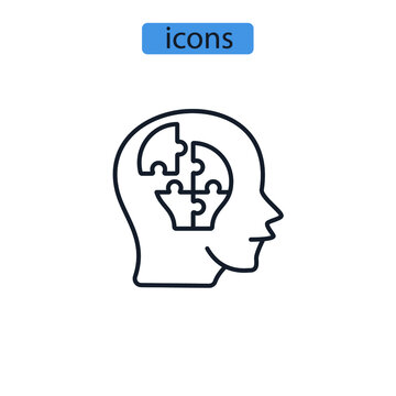 psychology icons  symbol vector elements for infographic web