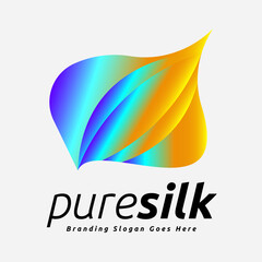 Fototapeta na wymiar Pure Silky Fashionable Brand Logo Template