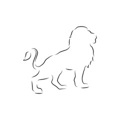 lion silhouette illustration black art design