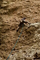 climber on a rock