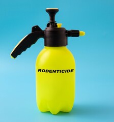 Rodenticide agricultural chemicals in in a plastic spray