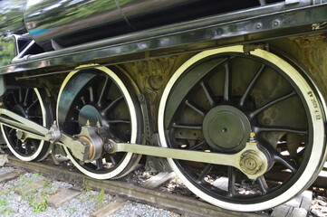 Rodas de locomotiva a vapor