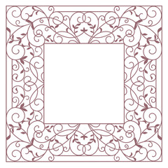 invitation floral card. Vectir floral frame  ( laser cut)